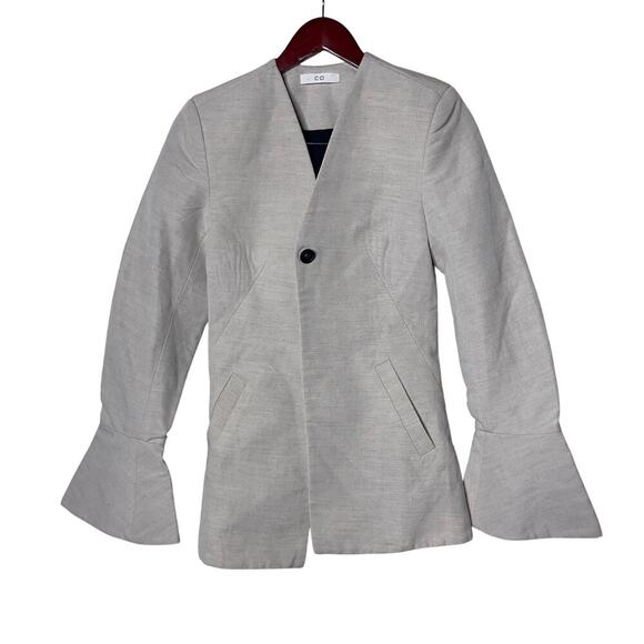 Co Peplum Cuff Jacket flared sleeves and single-button closure sz XS - Picture 2 of 11